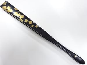 漆塗り蒔絵　扇子